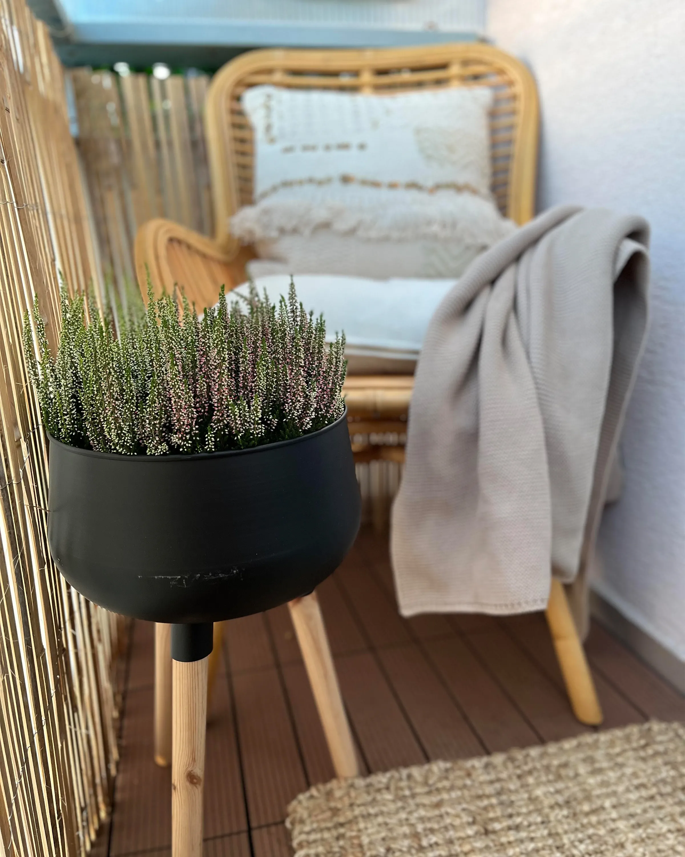 Verhoogde bloempot AGROS Metaal 35 cm Zwart