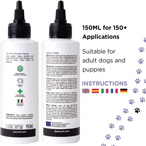 Gotas de limpeza auricular PETUCHI para cães