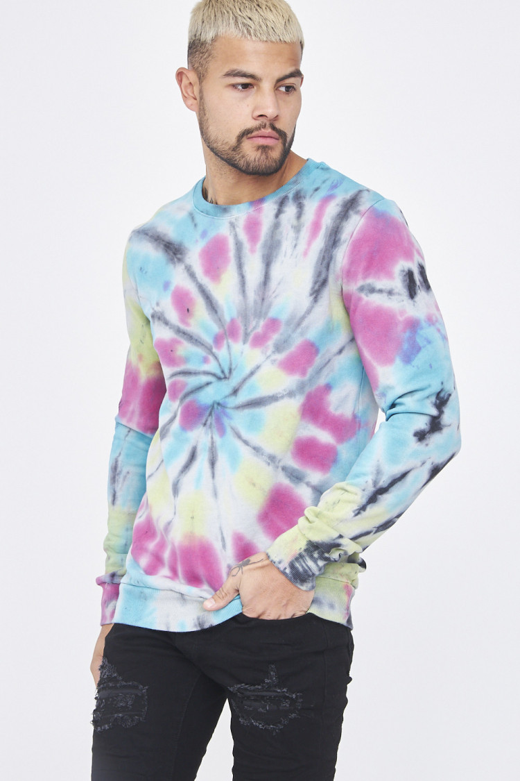 Sweat multicolore à motif psychédélique