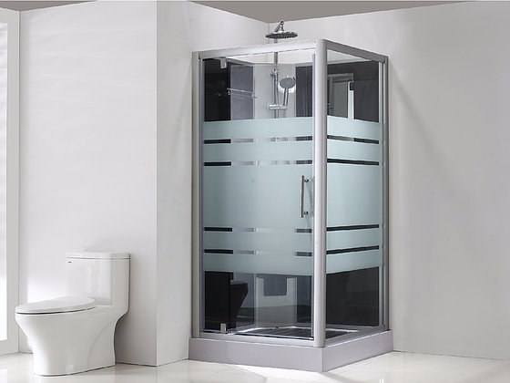 Mueller Aliki complete douchecabine 90x90x218cm kitvrij met thermostatische kraan