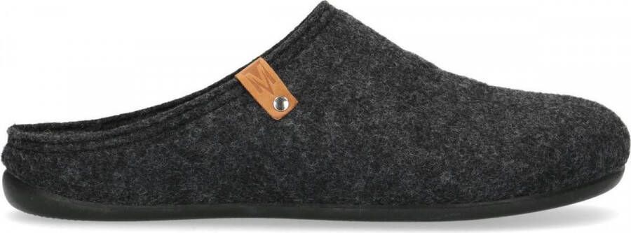 Manfield Heren Donkergrijze pantoffels
