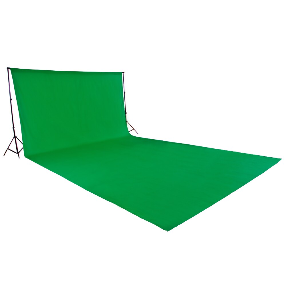 tectake® Fotohintergrund-Set, 6 x 3 m, mit 2 Teleskopständern aus Aluminium, inklusive Tragetasche