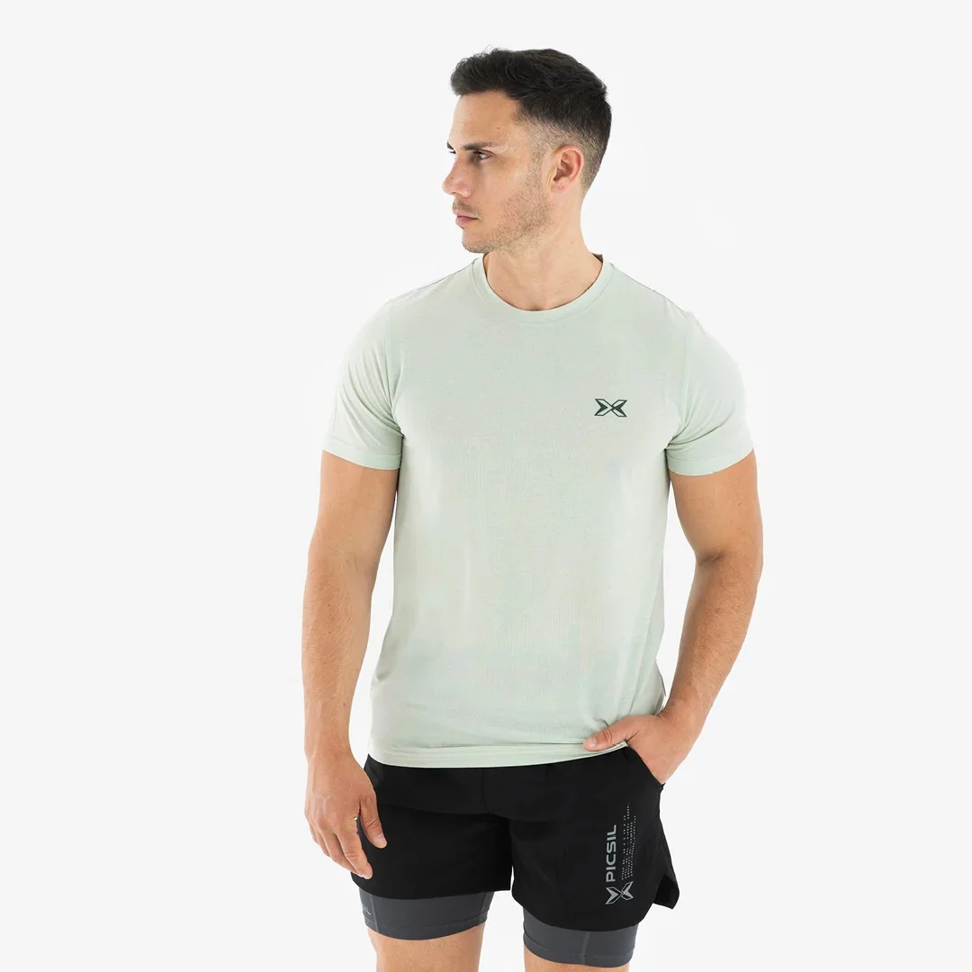 Picsil Men Short Sleeve T-Shirt Premium Green