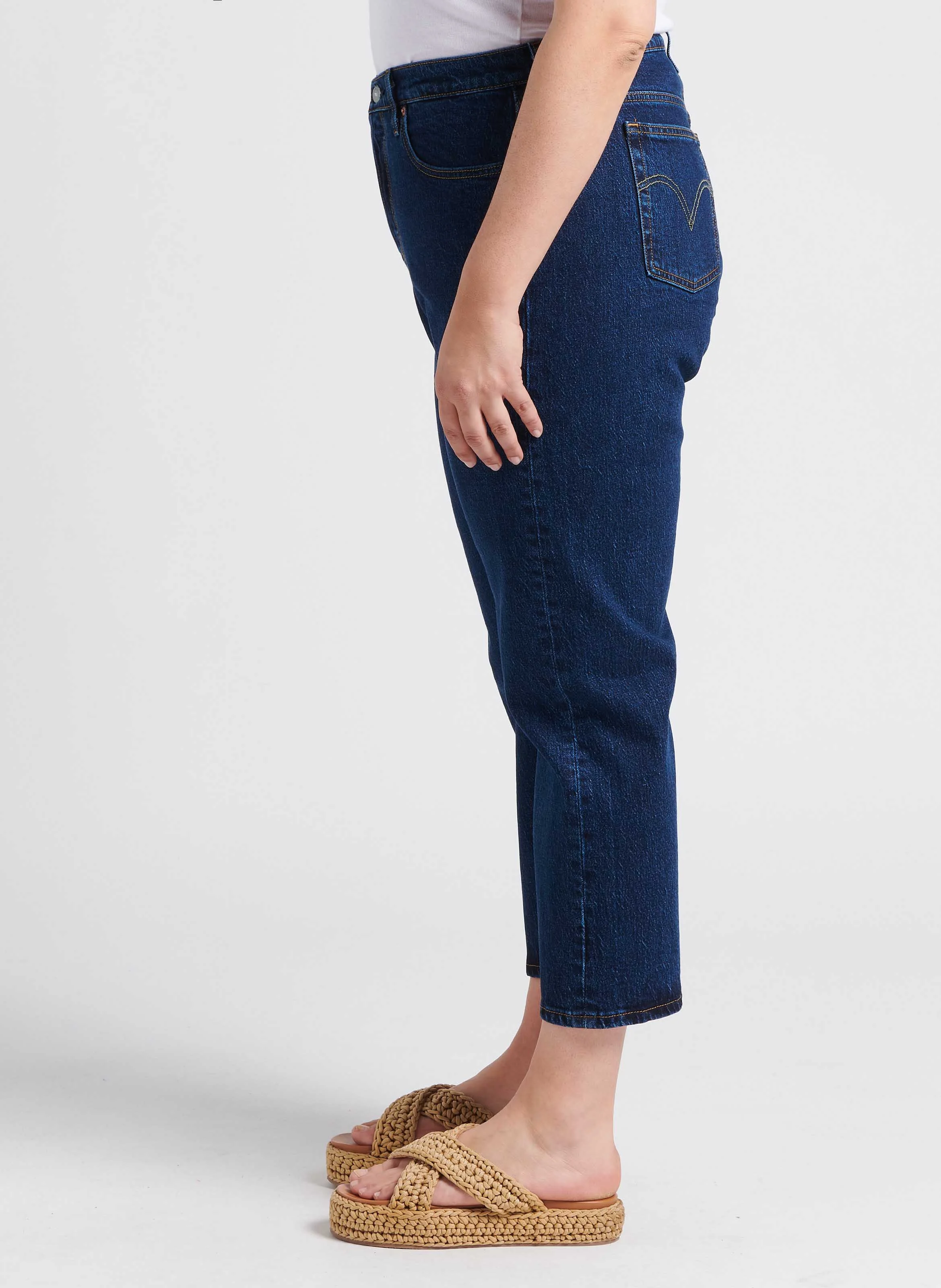 PL 501 CROP - Jean droit taille haute | Jean brut