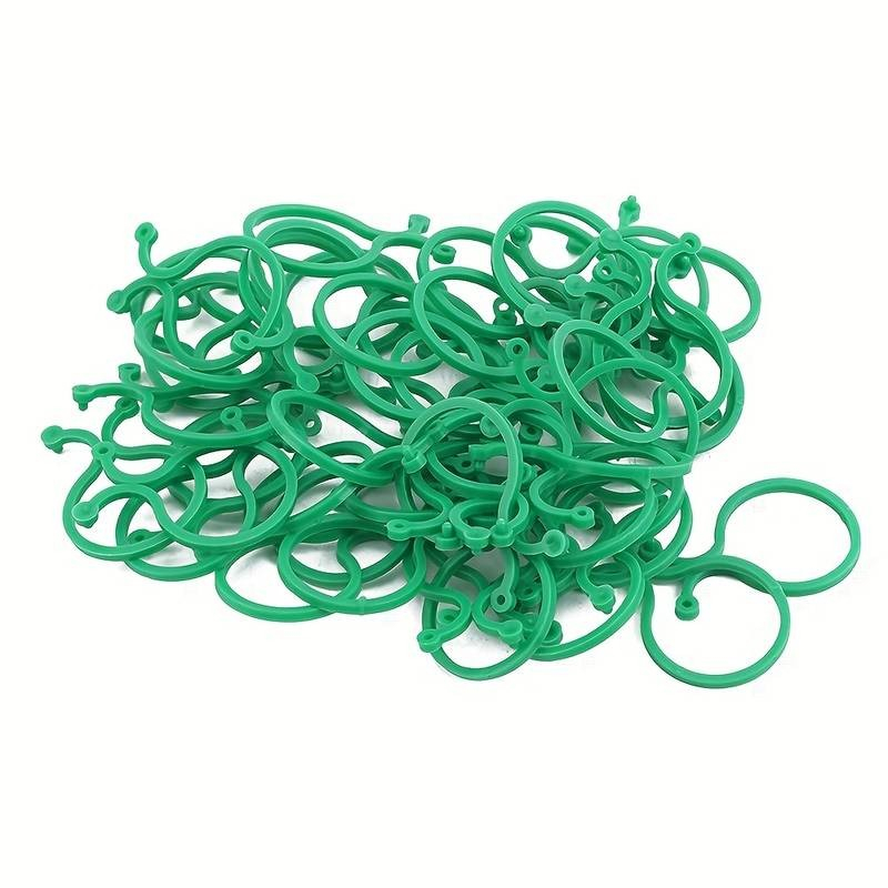 (50er Set) 30x40mm Garten Pflanzenklammern Pflanzenclips Rankhilfe - Grün