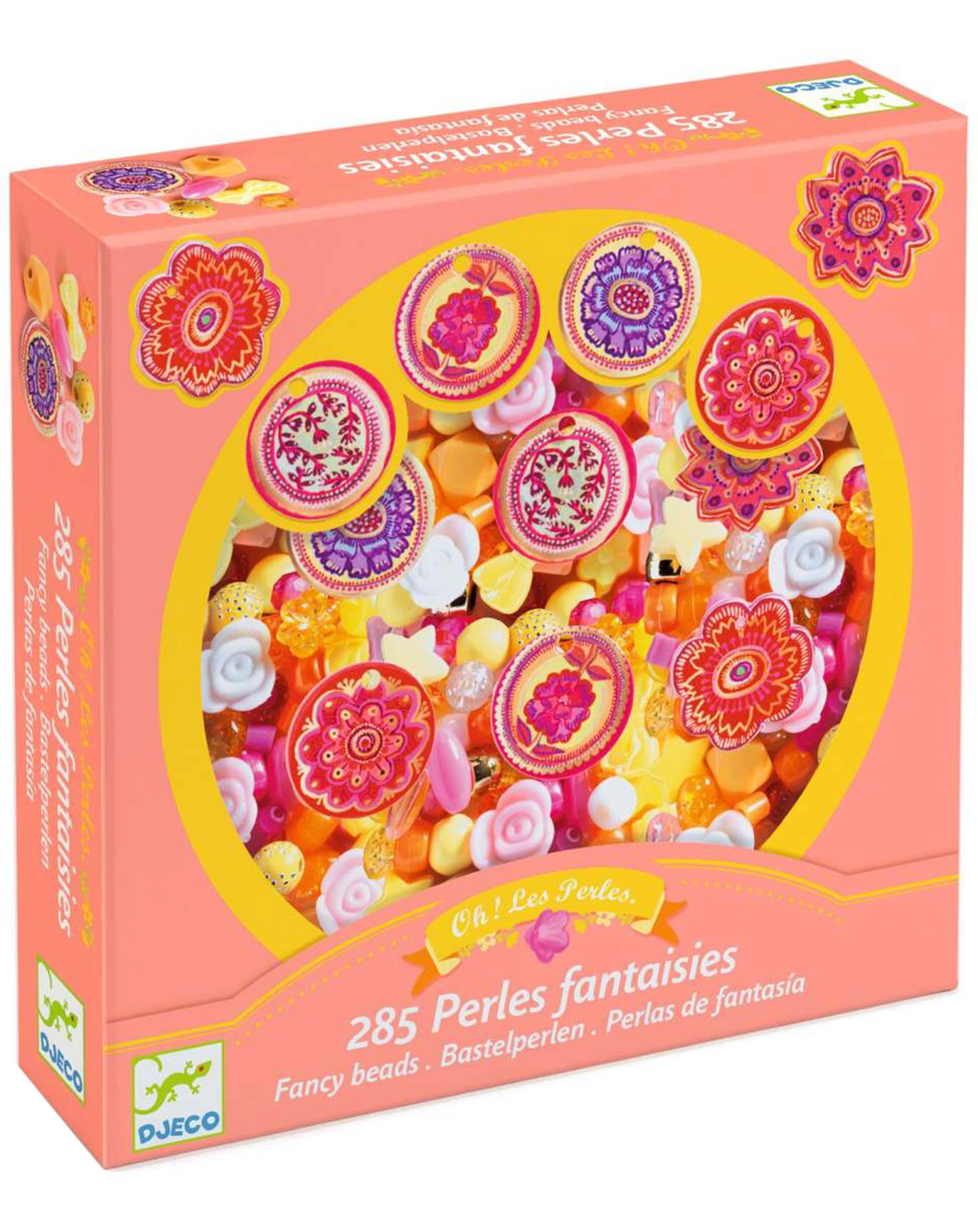 Perlen-Set BLUMEN in orange/bunt