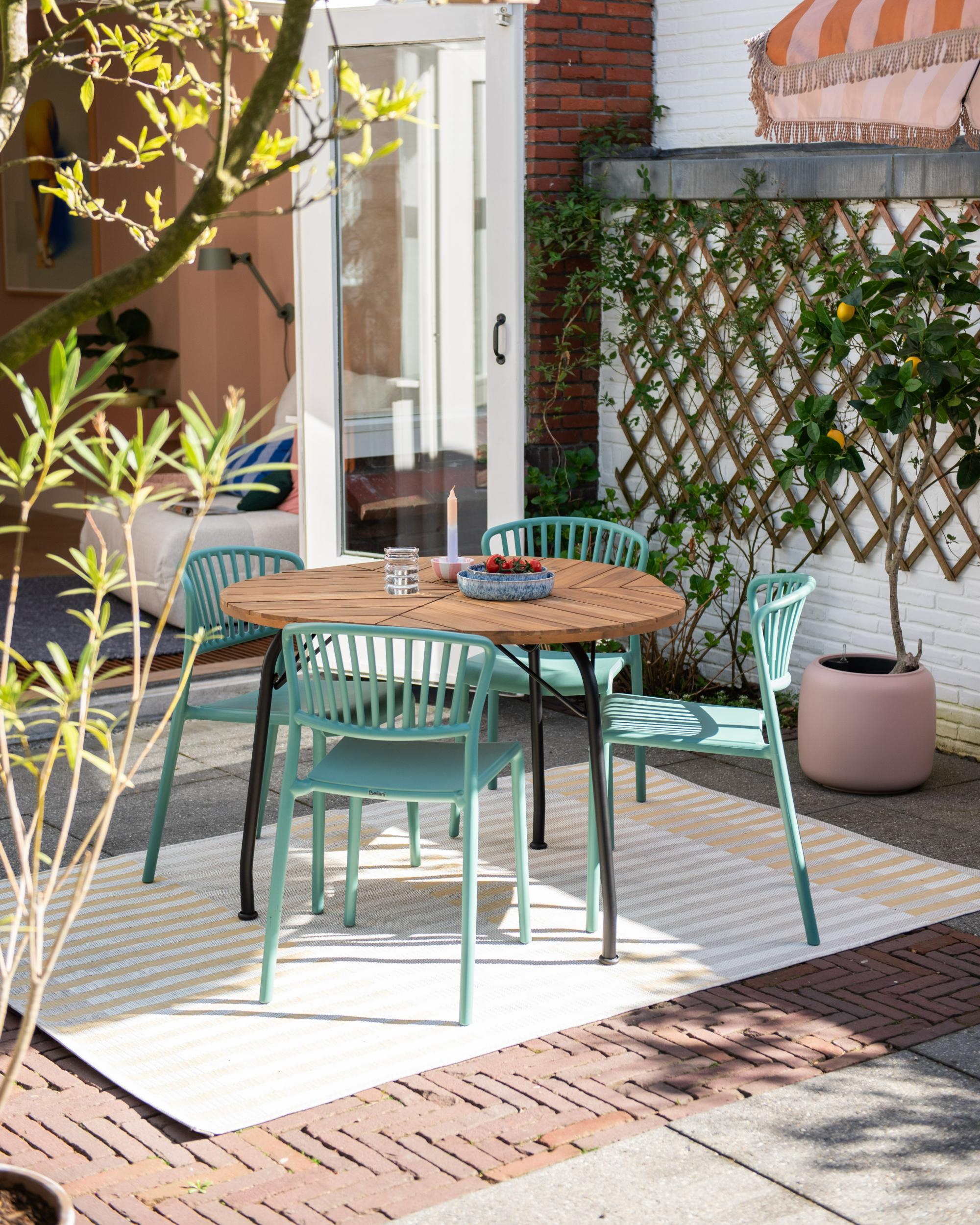 Set van 4 tuinstoelen GELA Mintgroen