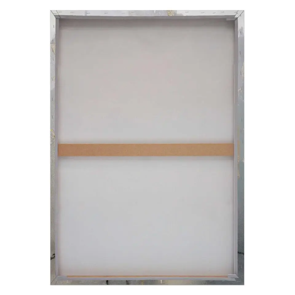 Schilderij Gezicht - 70x50cm - Goudkleurig