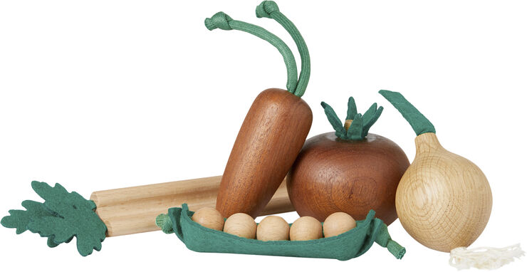 Cam Cam Copenhagen Wooden Vegetables - 100% Natural Natural