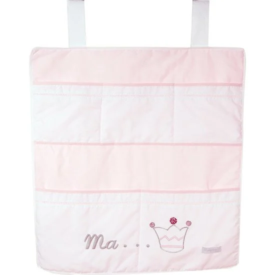 Princesse vide poche en tissu   Rose / Blanc        de               Nougatine