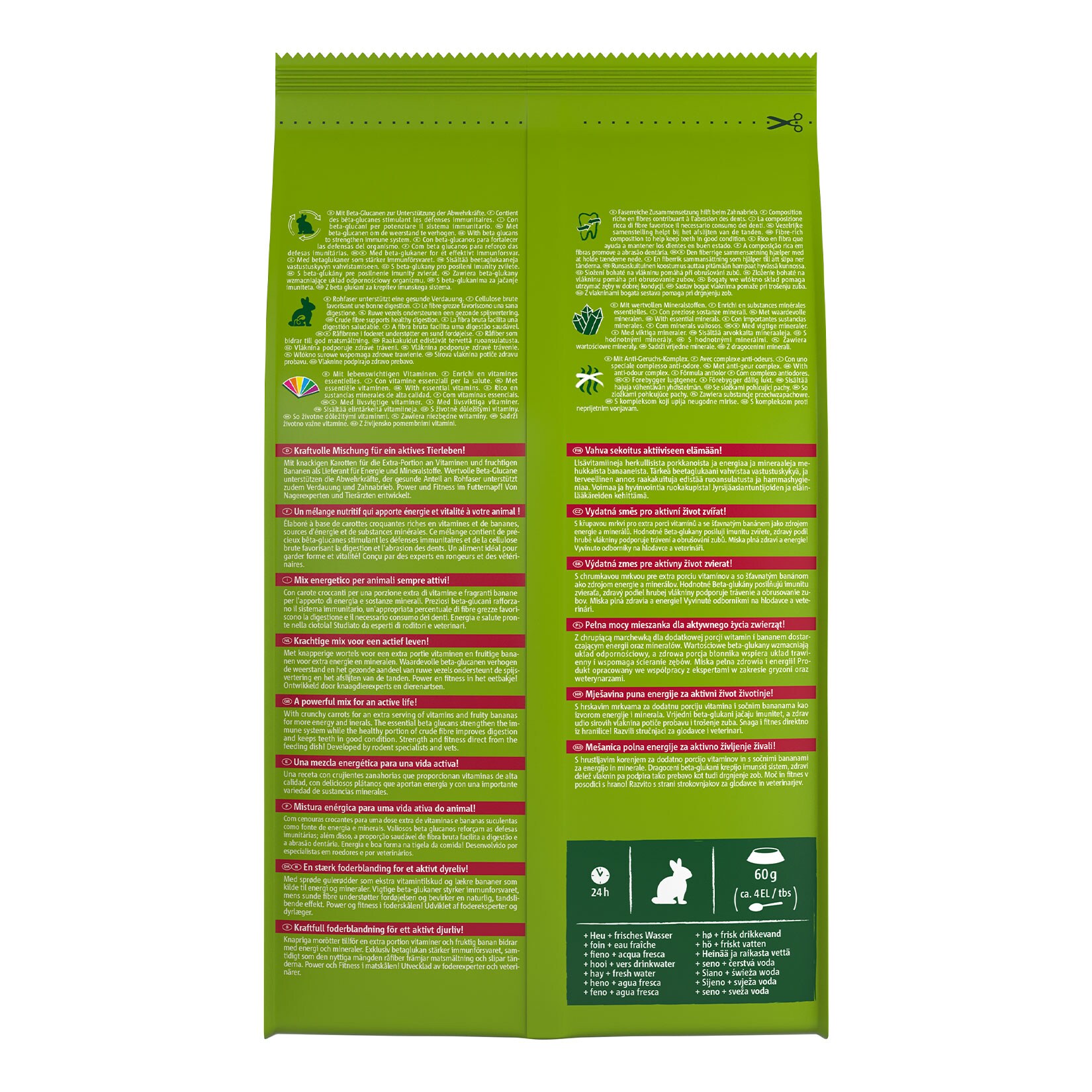 Vitakraft Life Power Zwergkaninchen 600g, 5er Pack