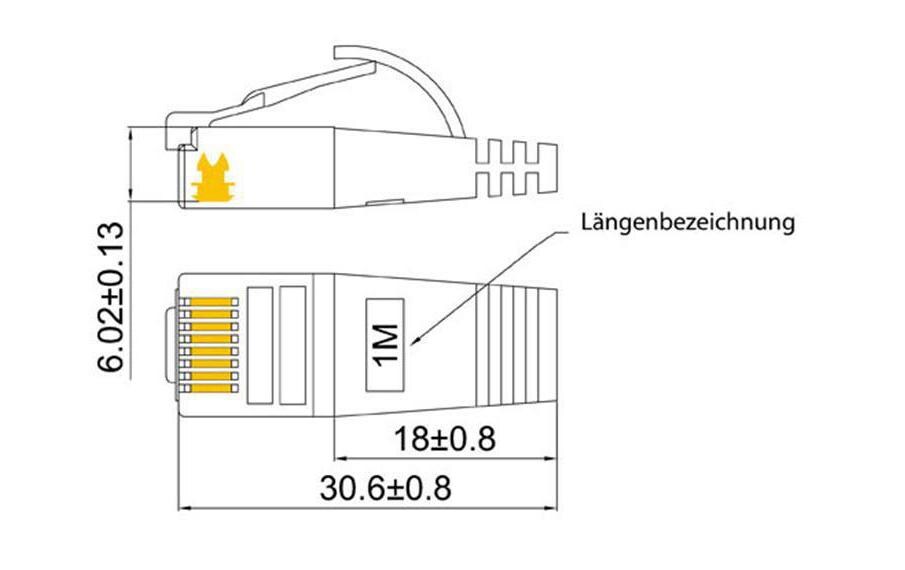 Slimpatchkabel RJ-45 - RJ-45, Cat 6, STP, 2 m, WeissGeschirmtes Twisted-Pair-Kabel (STP) mit Klinkenschutz