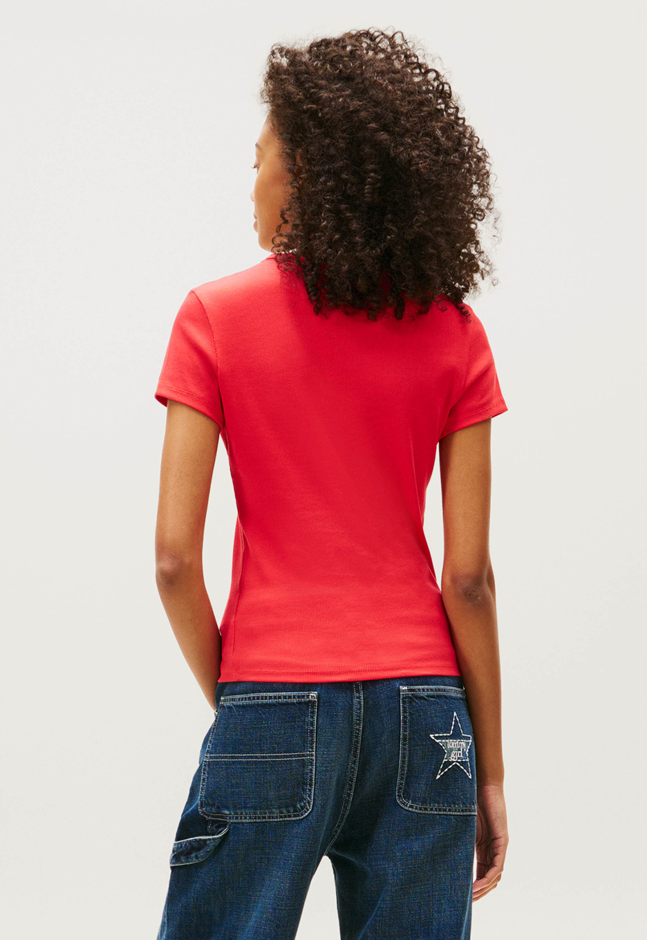 Tommy Jeans Slim Geribd T-shirt