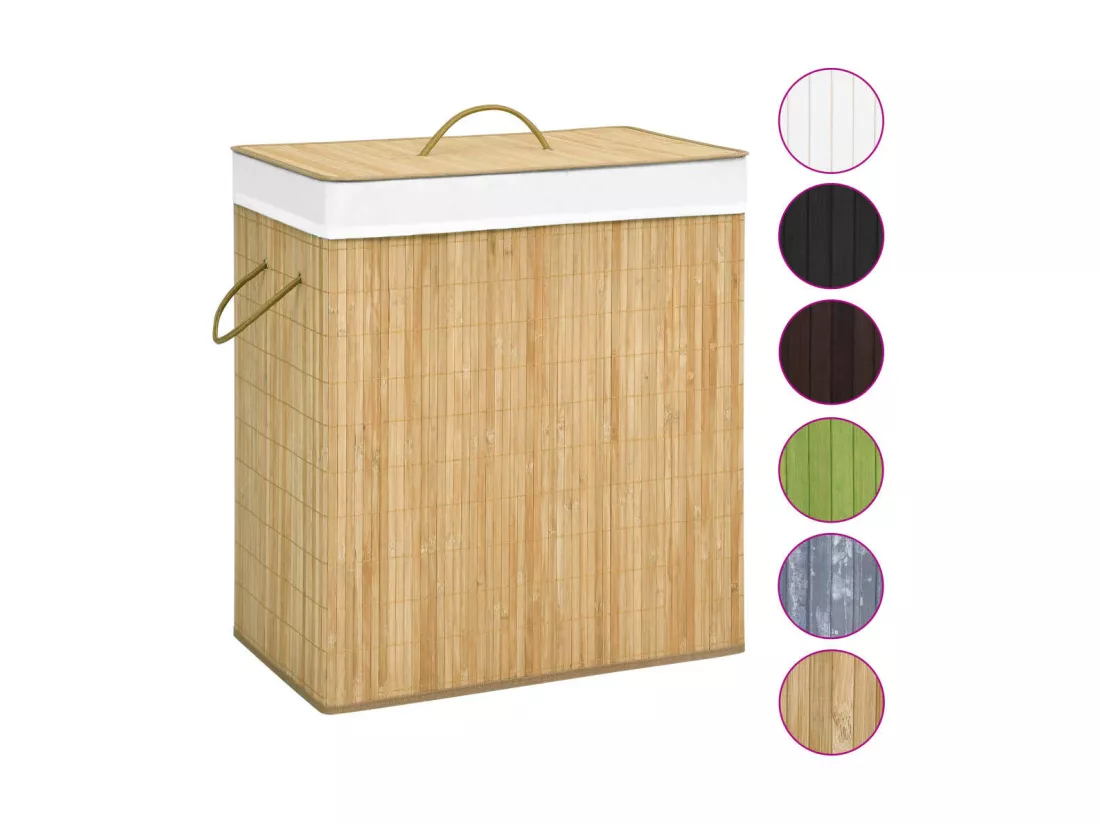 Panier à linge Bambou 100 L