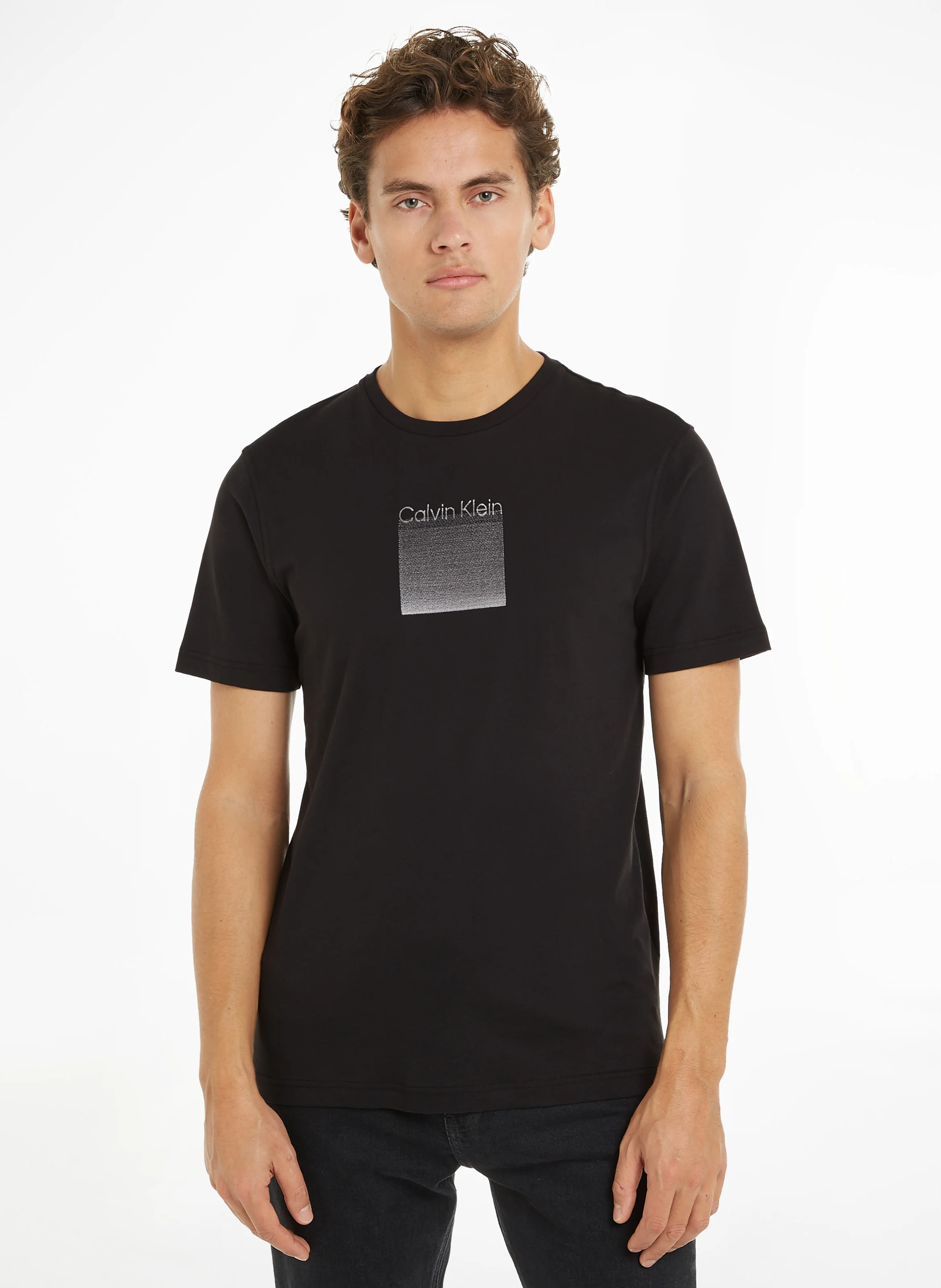 Tee-shirt col rond droit en coton bio | Gris
