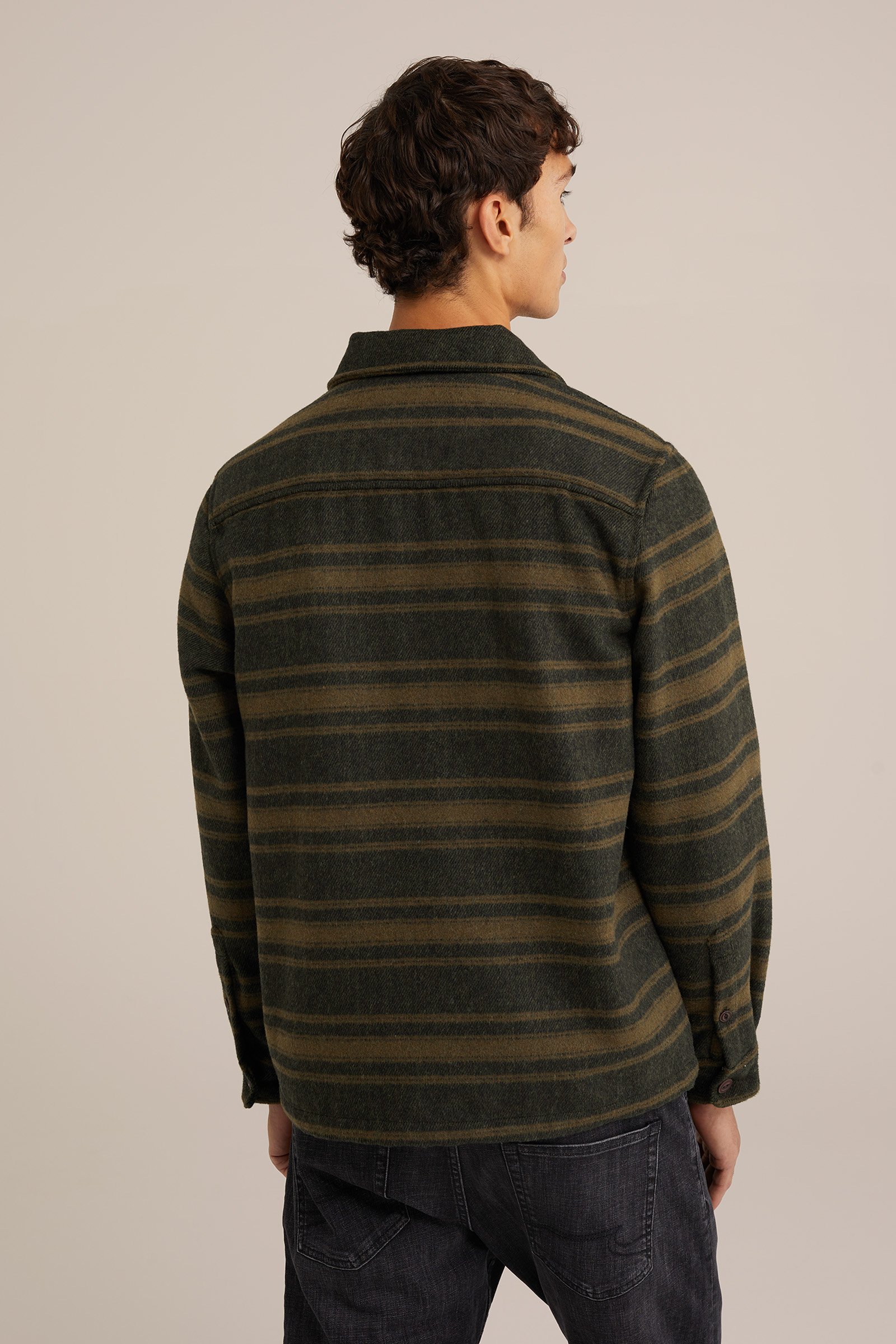 overshirt met dessin WE Fashion Legergroen