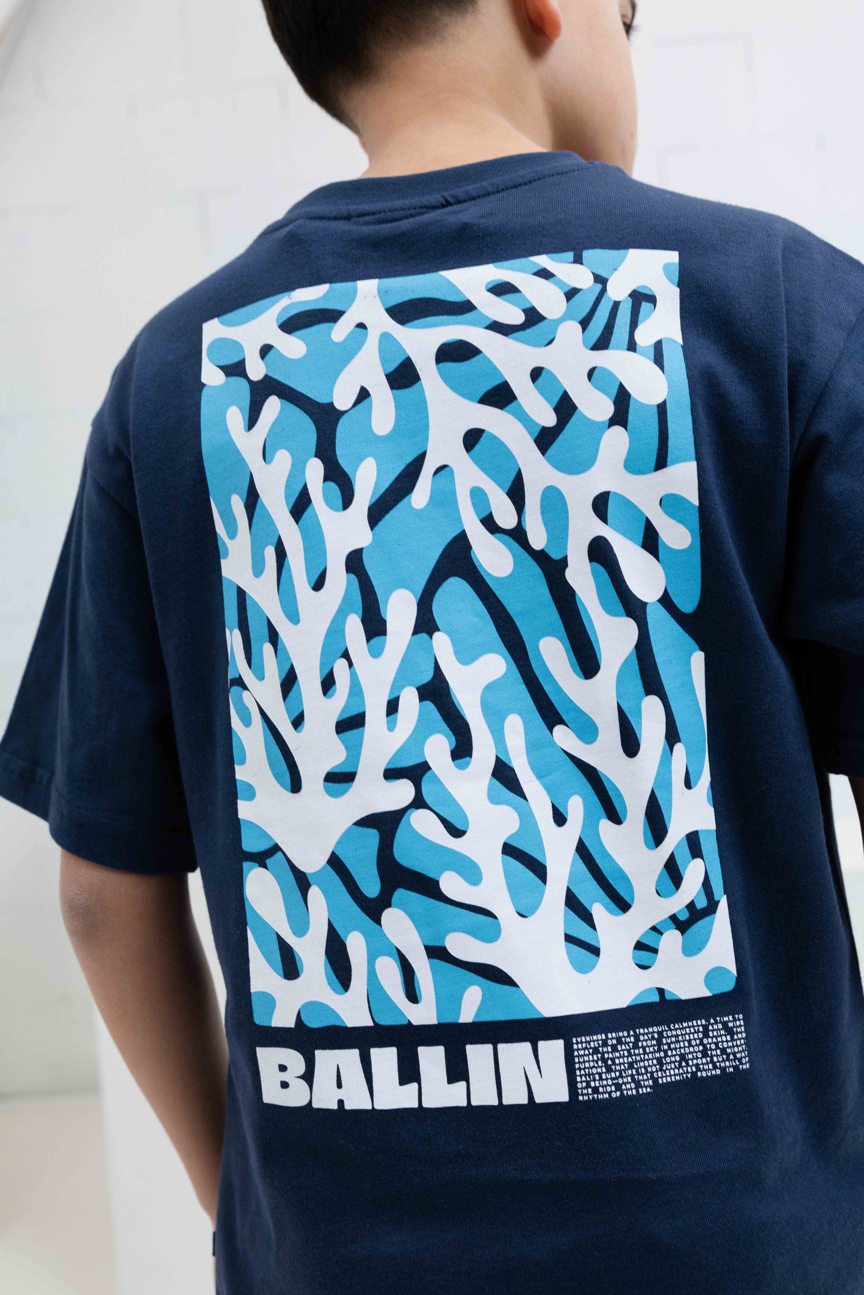 Ballin Amsterdam Coral Overload T-Shirt Kids Donkerblauw