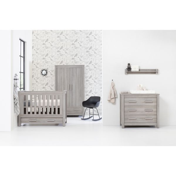 Europe Baby Juno Babykamer Grijs | Bed 60 x 120 cm   Commode