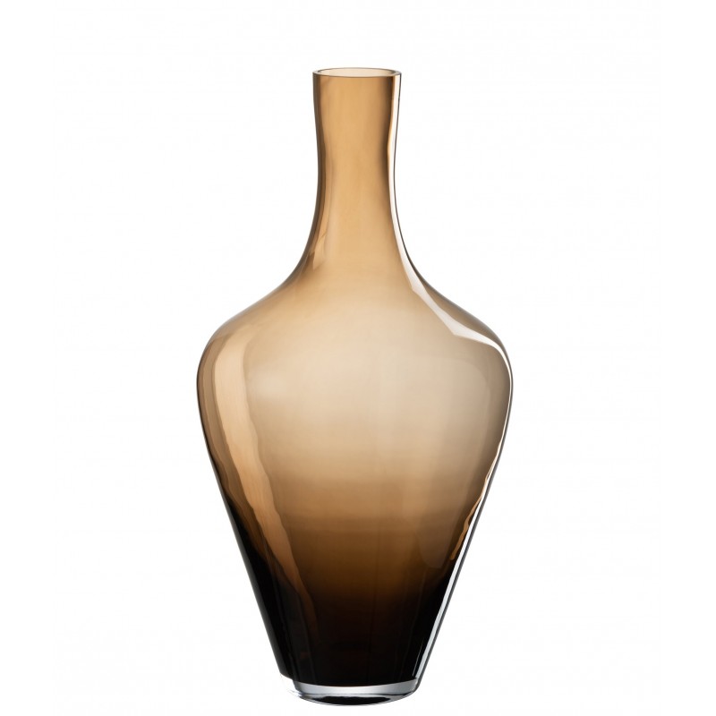 Vase en verre marron 25x25x50 cm