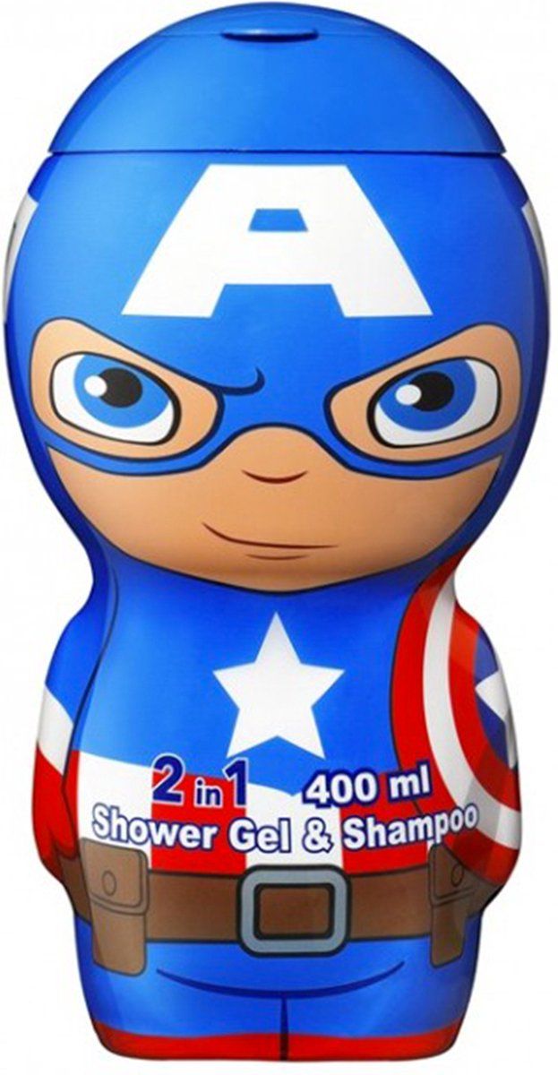 Marvel Captain America 2 in 1 Showergel en Shampoo (400 ml)