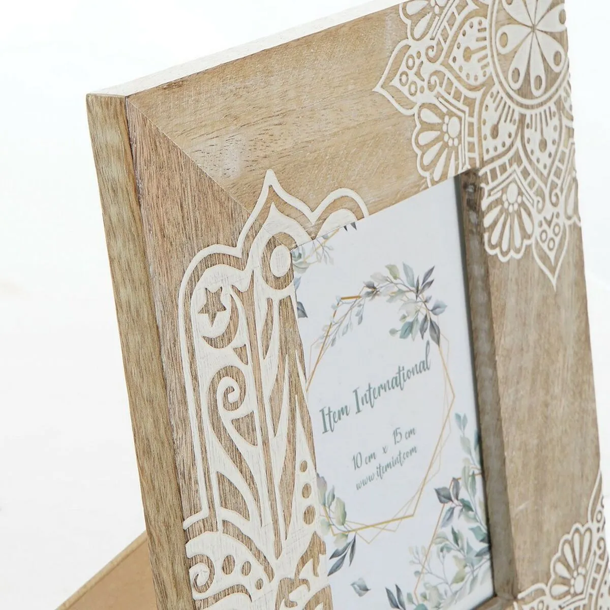 DKD Home Decor Cadre photo marron bois de manguier