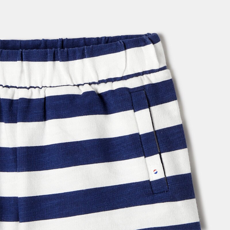 Short en molleton de coton bio bleu mixte Absorba Bleu