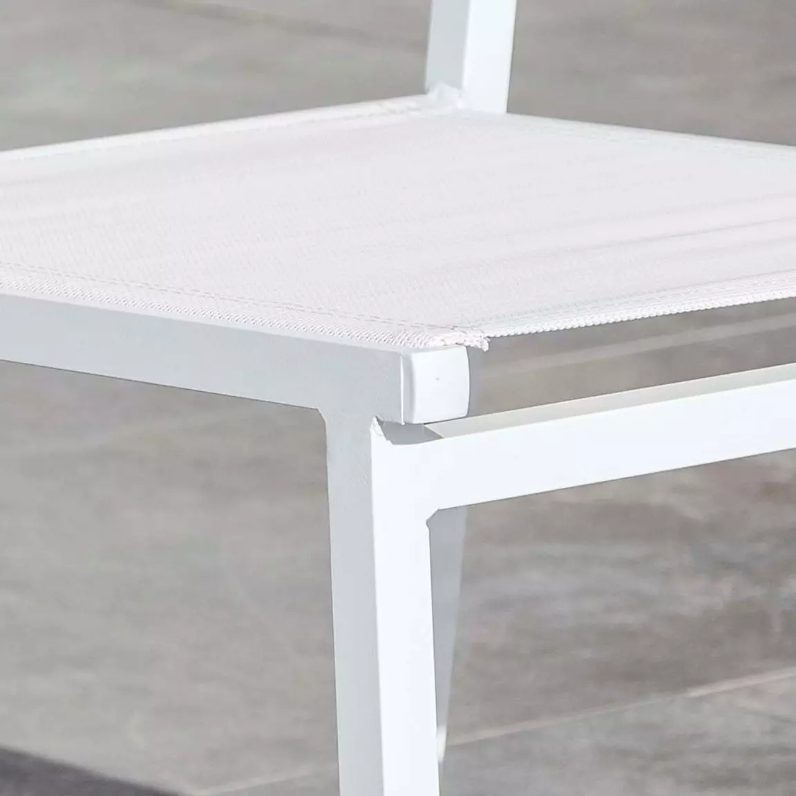 Chaise de jardin aluminium empilable Murano Blanche