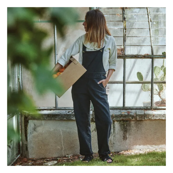 Poudre Organic Salopette Denim Quetsche - Collection Femme  | Noir