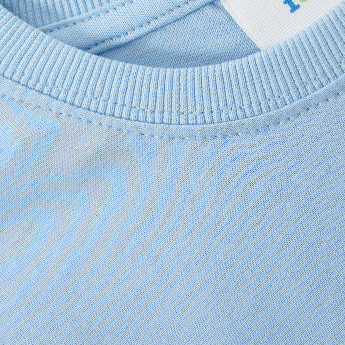 Famy 3 Jungen T-Shirts unifarben hellblau / königsblau / weiss