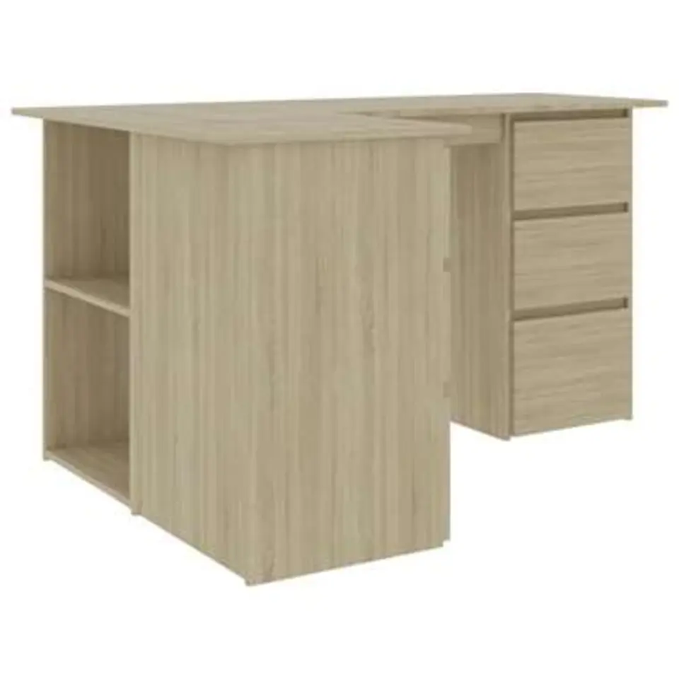 vidaXL - Hoekbureau - Bruin - Bewerkt hout