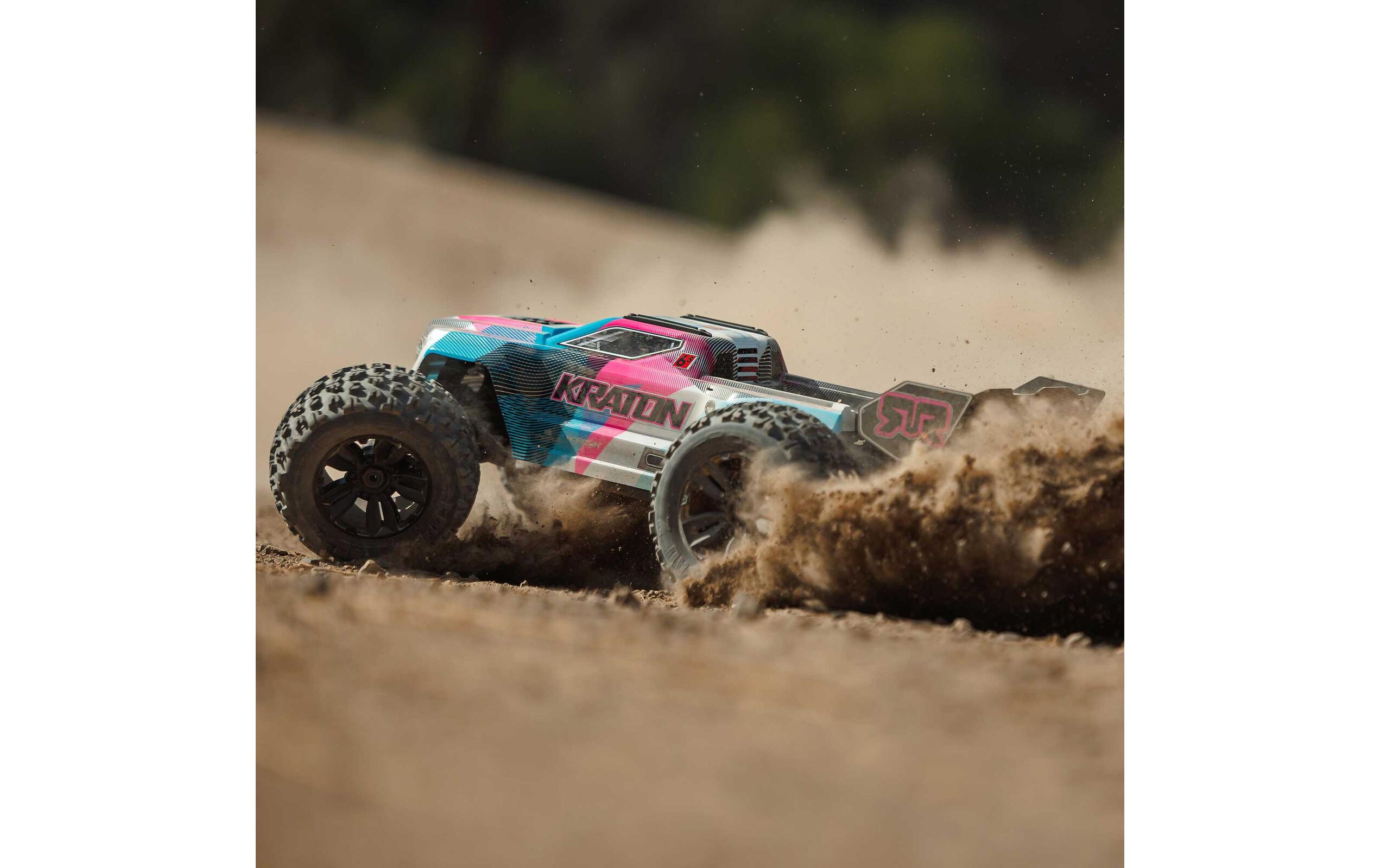 Monster Truck Kraton BLX6S, Blau/Pink ARTR, 1:8<br>Brushless Off-Road Truck