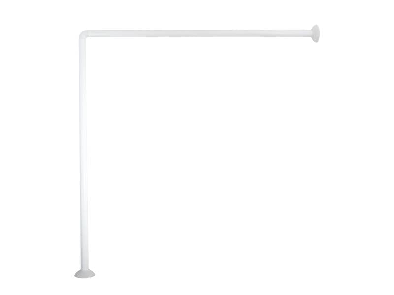 MSV Duschvorhangstange 3-teilig 80 x 2.5 cm, Weiss Modulare Duschvorhangstange aus Aluminium