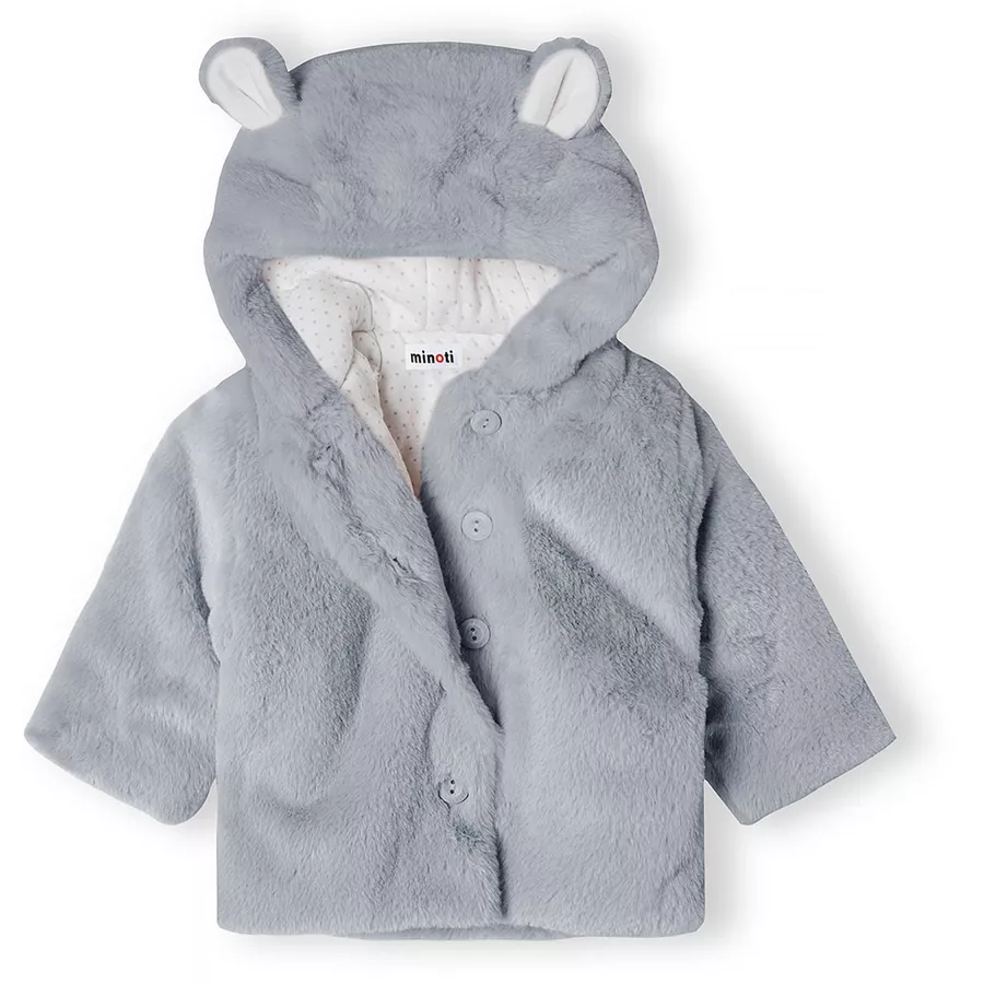 MINOTI Fellimitatjacke Grau