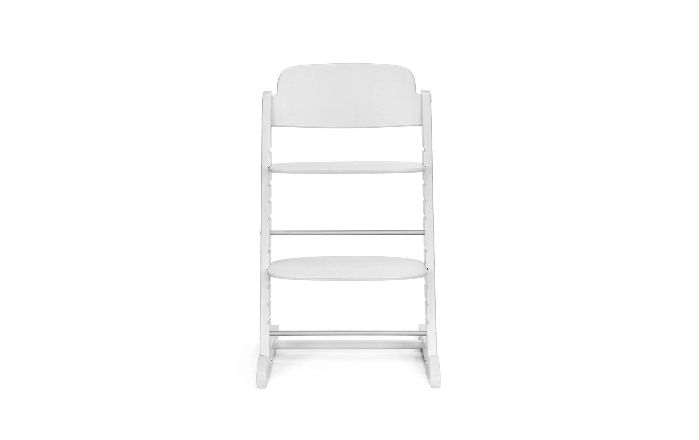 Treppenhochstuhl Iris 3in1 Weiss<br>Höhenverstellbarer Hochstuhl aus Holz für Kinder und Erwachsene