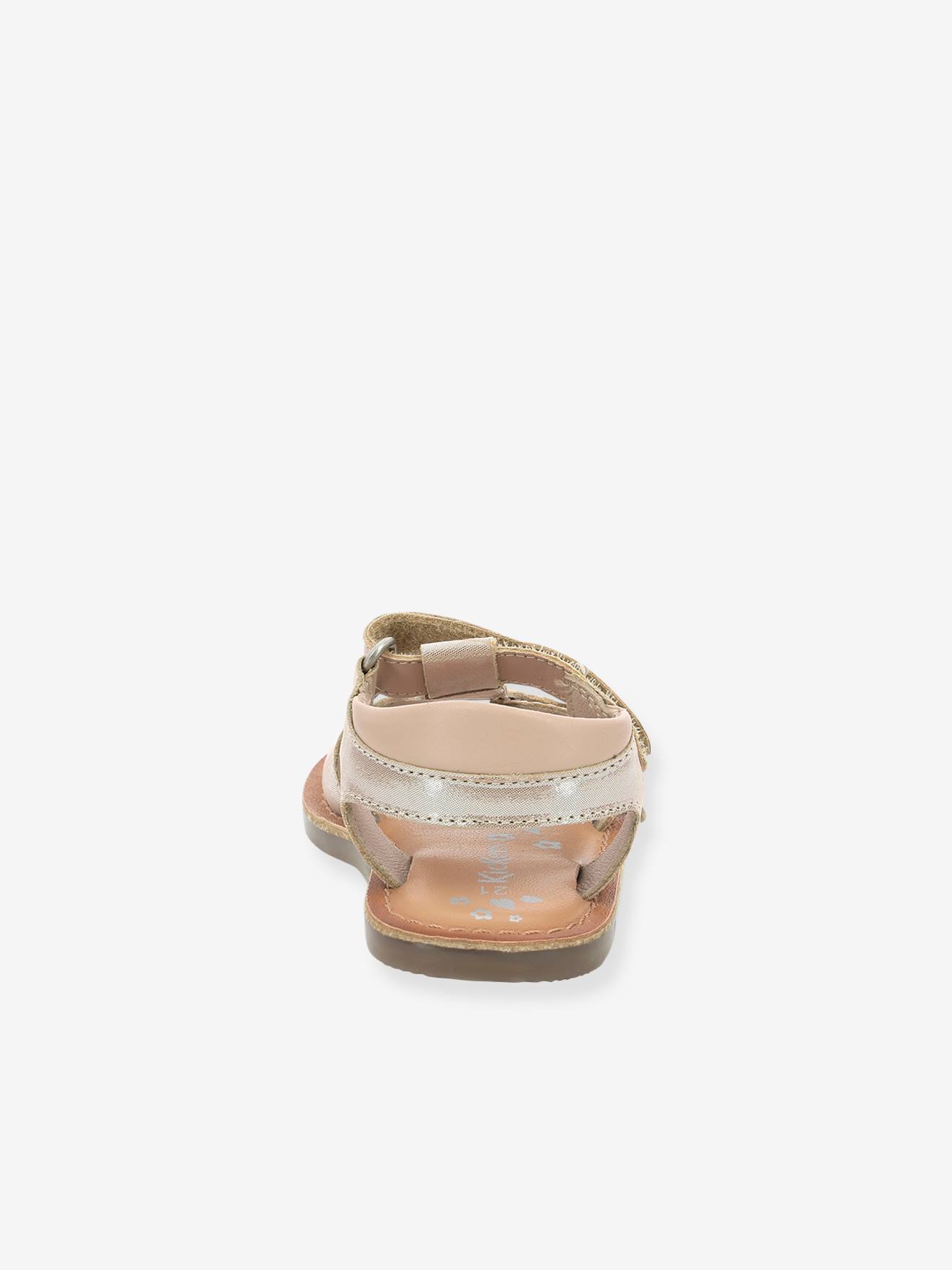 Sandálias infantis KICKERS® Diazz rosa em couro