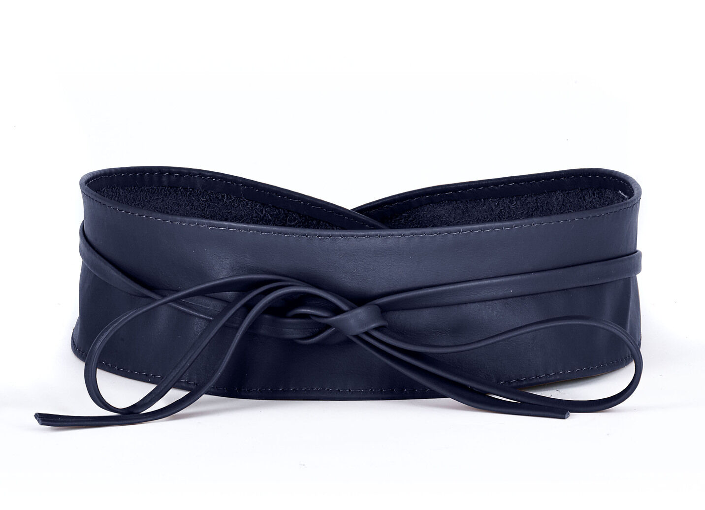 Modischer Leder-Bindegürtel, 8 cm breit