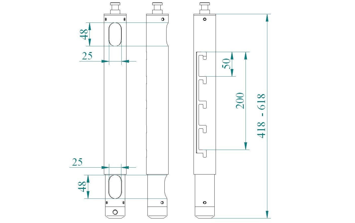 Verlängerung ARAKNO 40-60 cm WeissTeleskoprohr 40 bis 60 cm