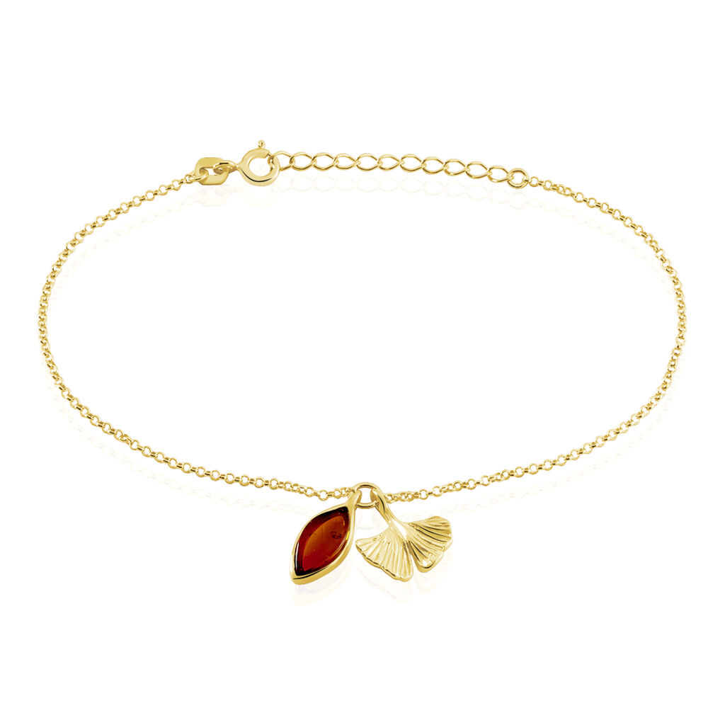 Bracelet Argent Doré Adriaa Ambre