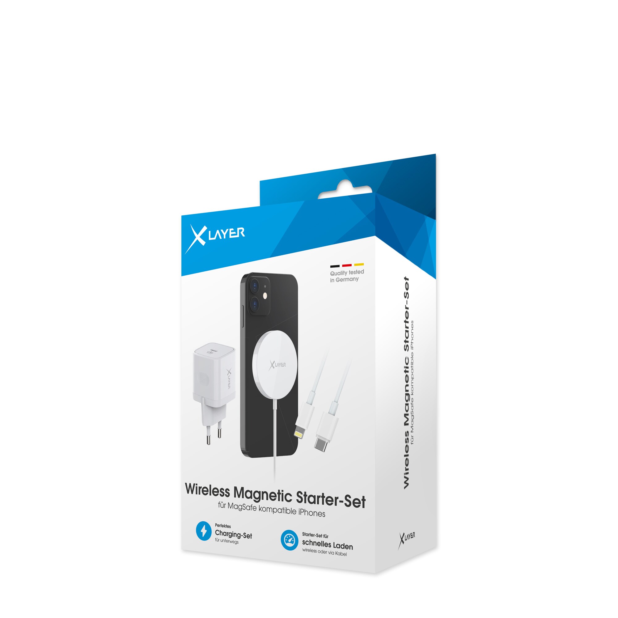 Xlayer WIRELESS MagFix Pro Wireless Charging Set Magsafe 20W Netzteil USB-C Lightning