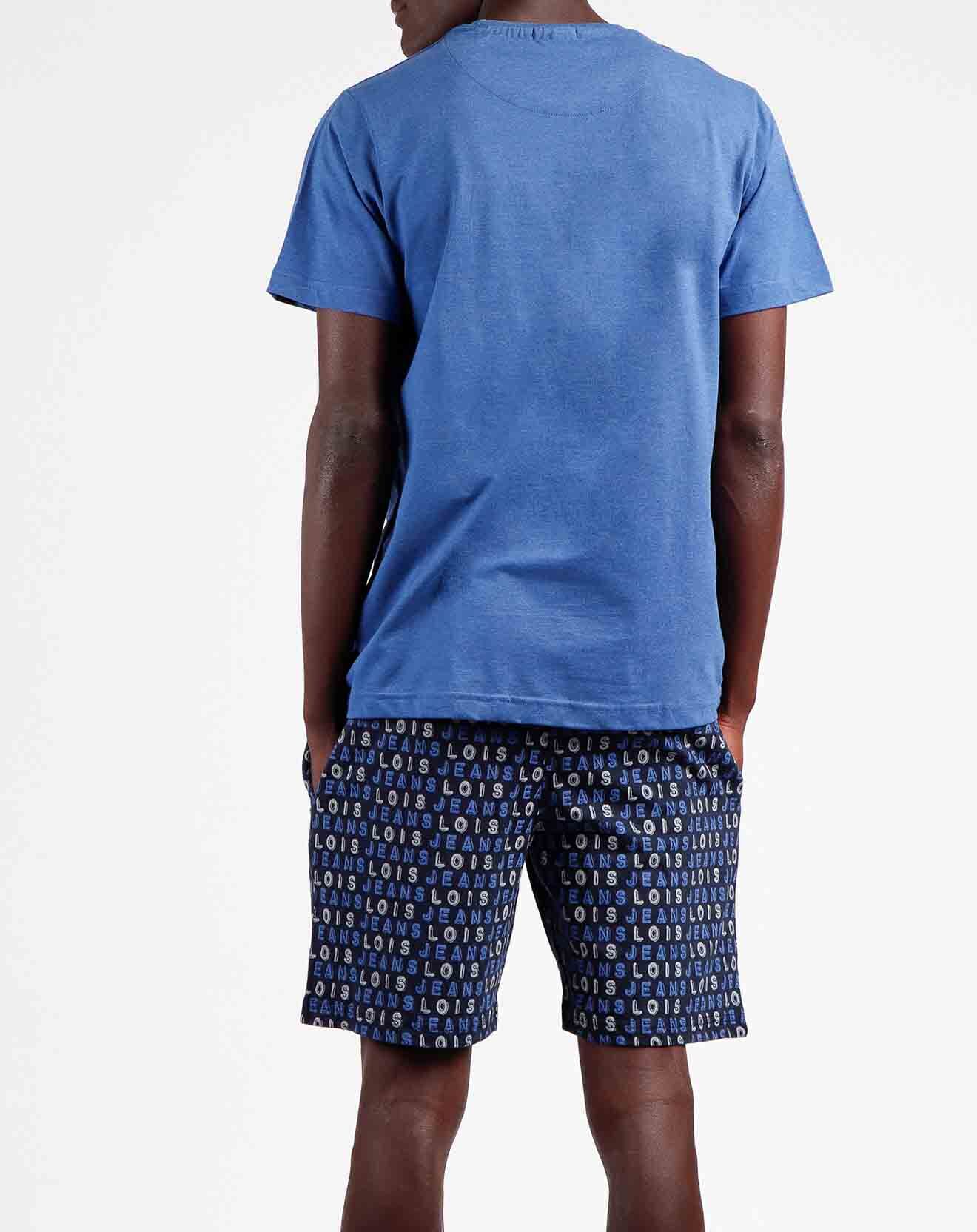 Lois Pyjama T-Shirt & Short Idris bleu