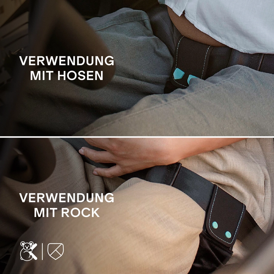 KOALA BABYCARE®Autogurt für die Schwangerschaft - schwarz