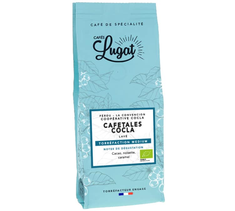 Café moulu universel : Pérou - Cafetales Cocla - 250g - Cafés Lugat