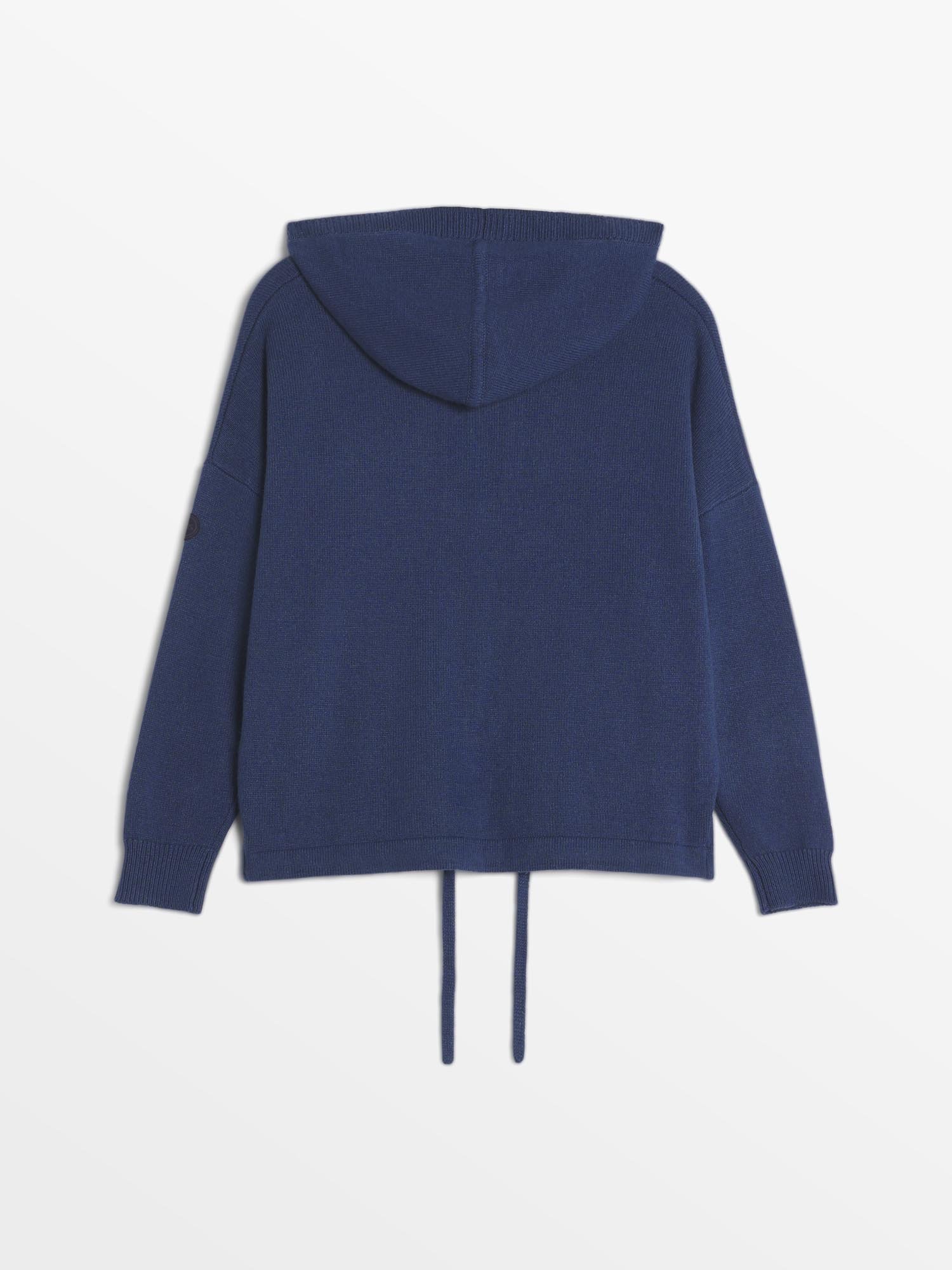 Gilet Zippé Femme Tricot Marine