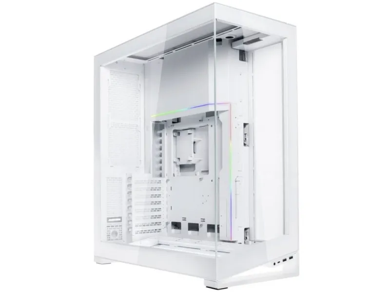 Phanteks NV7 - FT - udvidet ATX - sidepanel med vindue (hærdet glas) - ingen strømforsyning (ATX) - hvidmatteret - USB/Lyd