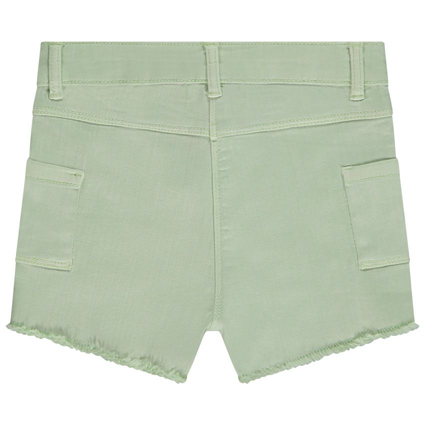 Short en jean à poches plaquées pour fille - Vert