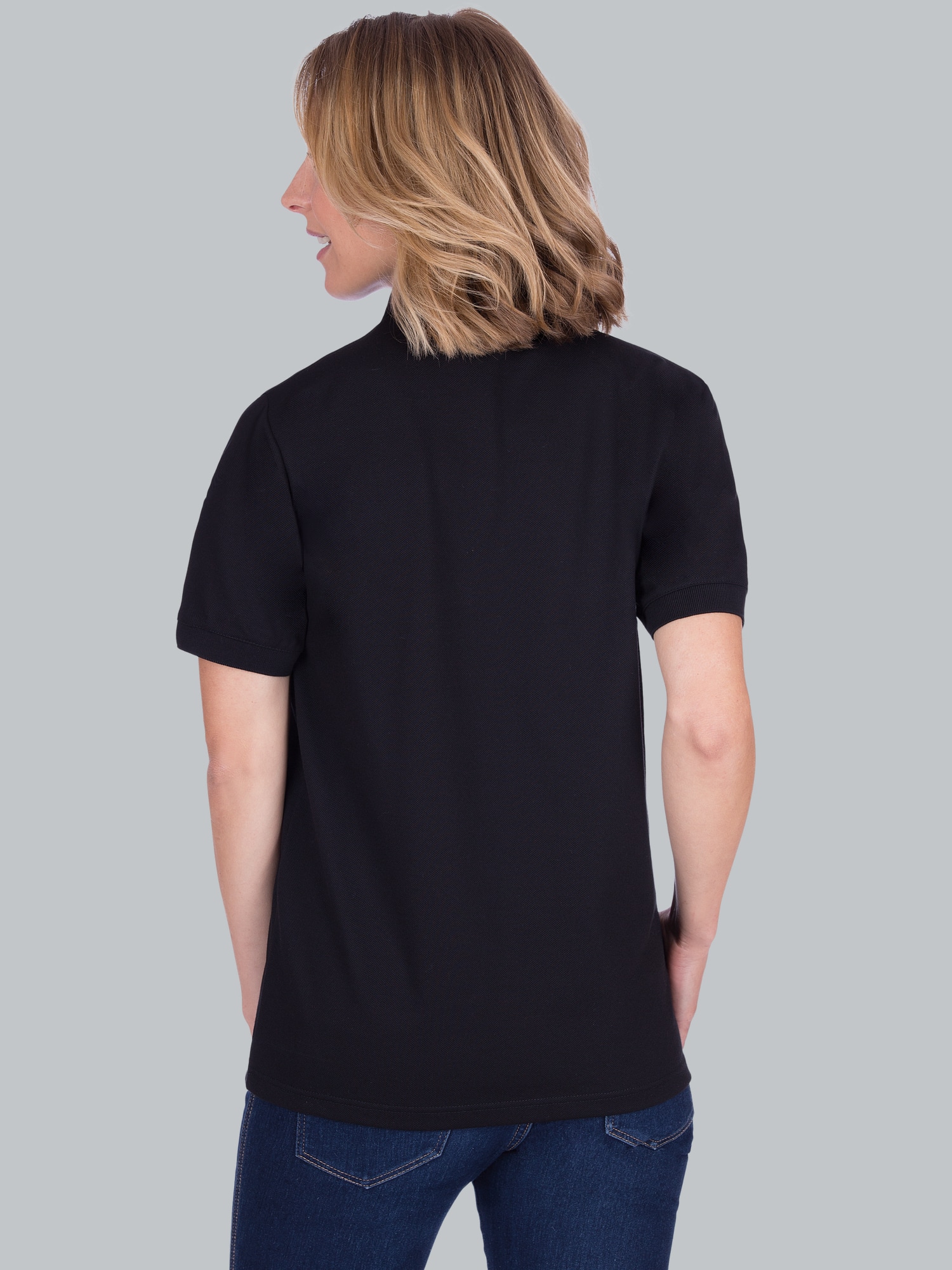 Poloshirt DELUXE Piqué Schwarz