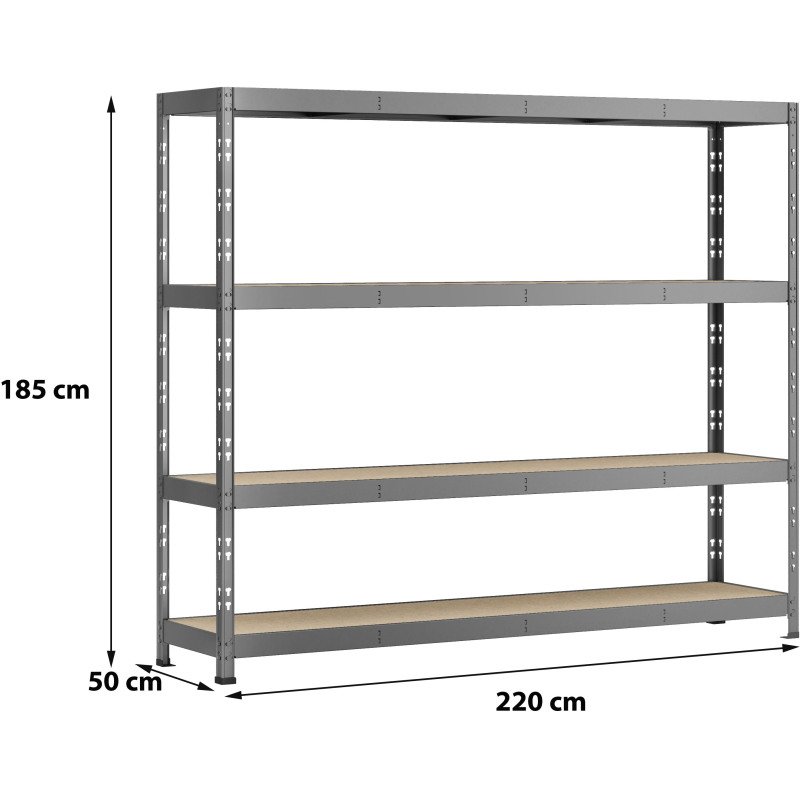 Rayonnage MODULO - Etagère Rack - 4 plateaux