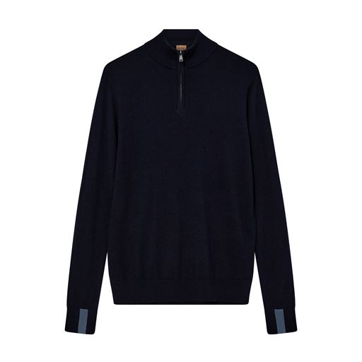 Mos Mosh Gallery Adam Soft Zip Striktrøje, Navy, M