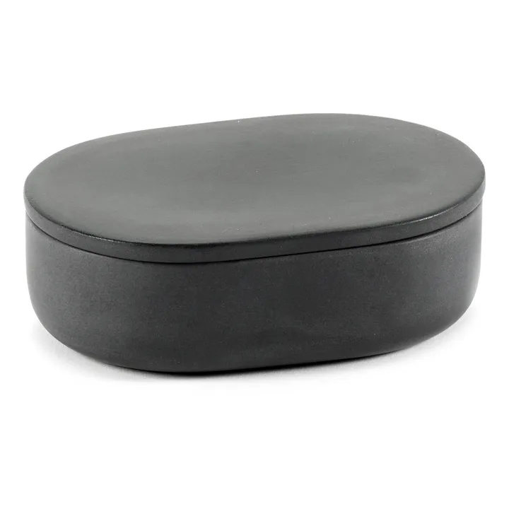 Serax Boîte ovale avec couvercle | Gris foncé