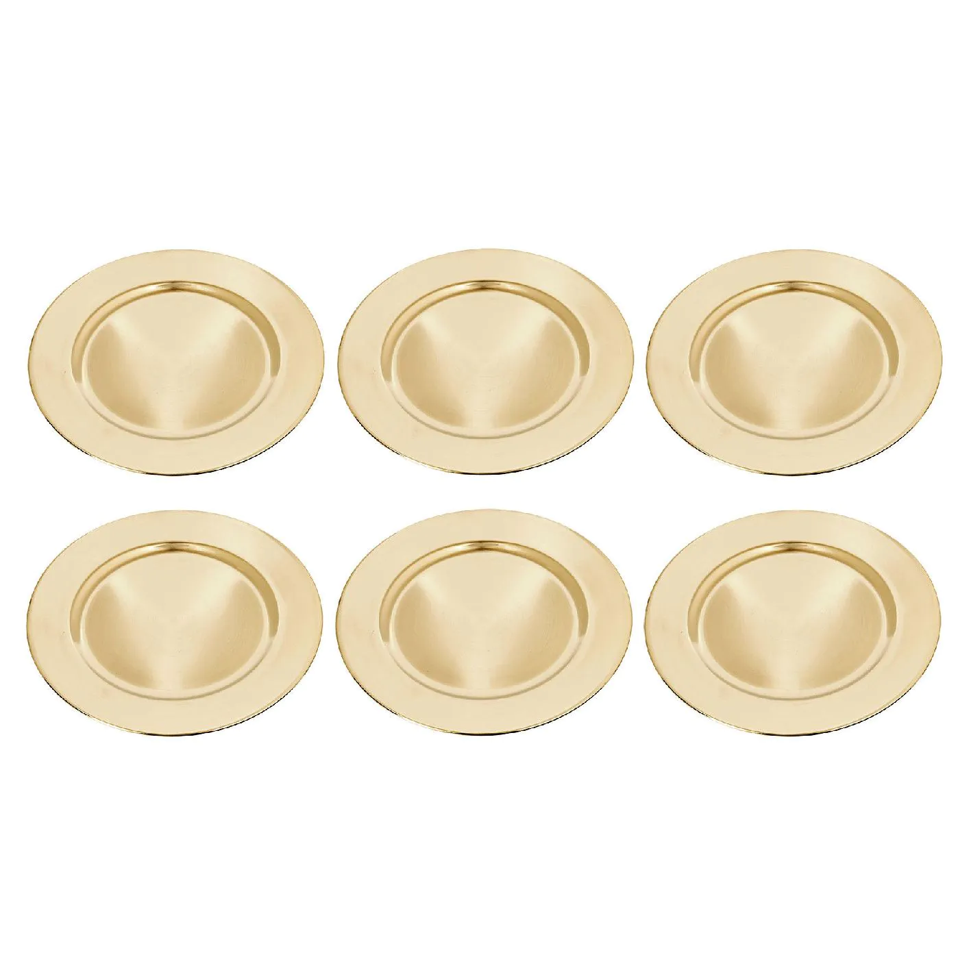6er Set Dekoteller gold, 33 cm